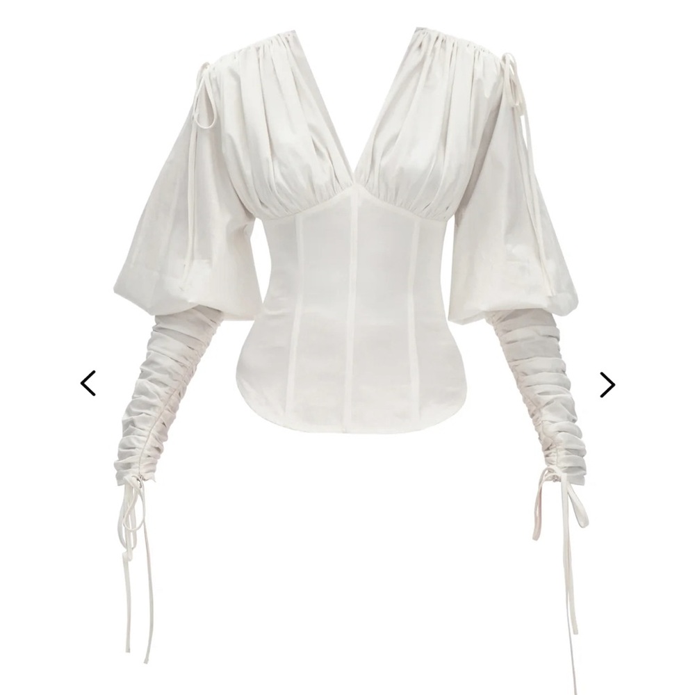 Andrea Iyamah Tula white corset Top